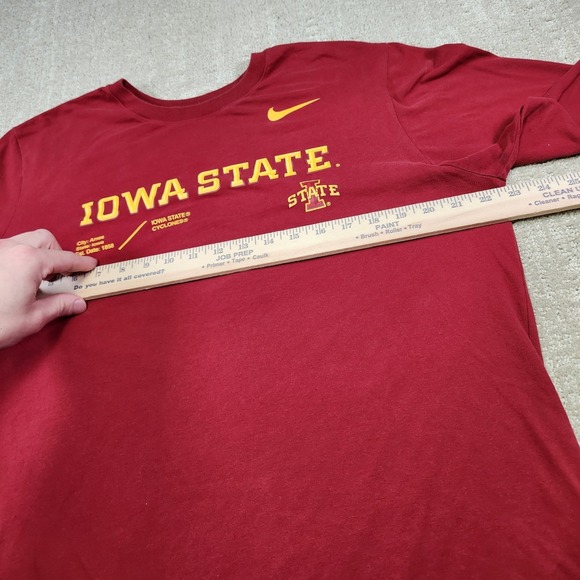 Iowa State Cyclones Shirt Men Large Player Issue Nike Long Sleeve Dri Fit - Picture 4 of 10